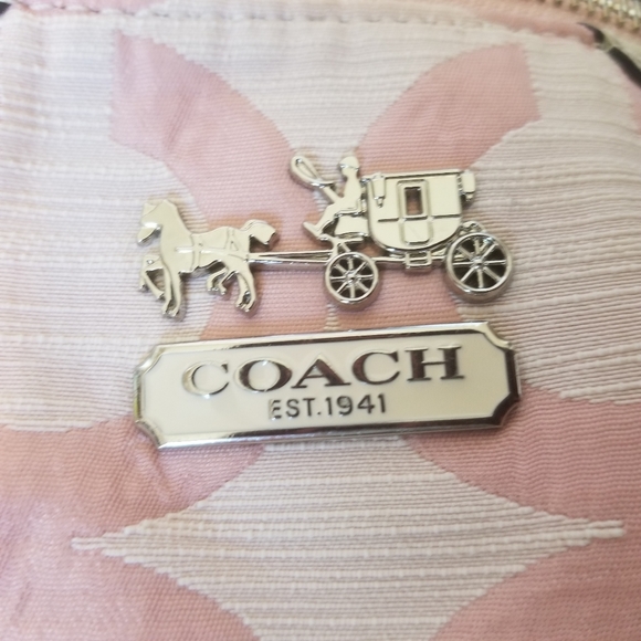 Pink Coach Op Art Crossbody Satchel - Picture 11 of 12